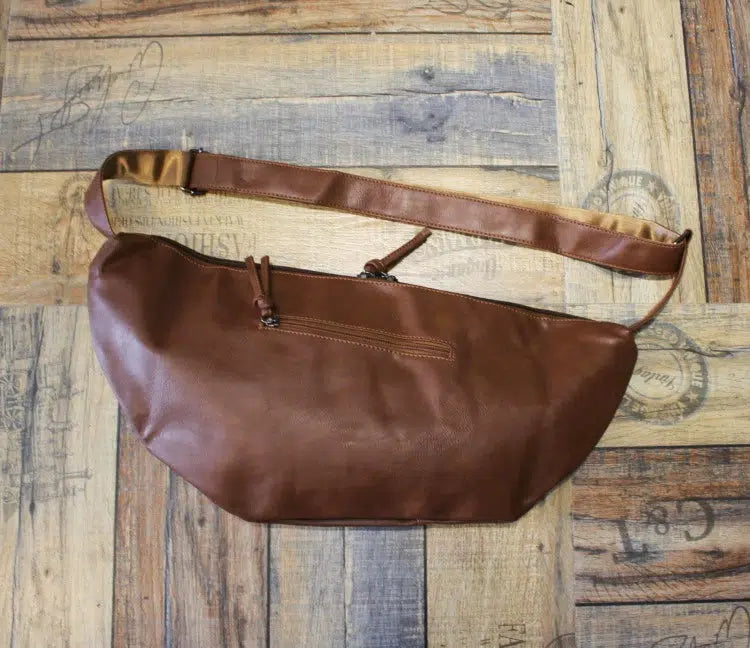 Crossbody Leather Hobo Bag