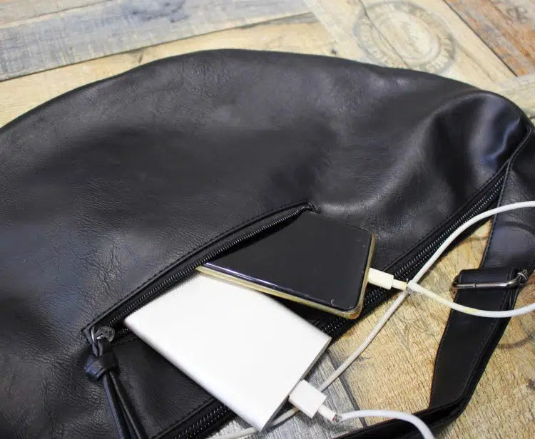 Crossbody Leather Hobo Bag