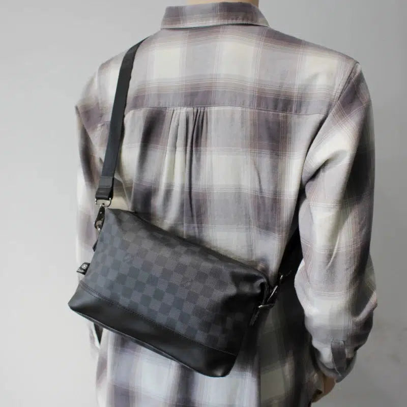 Crossbody Plaid Shoulder Bag