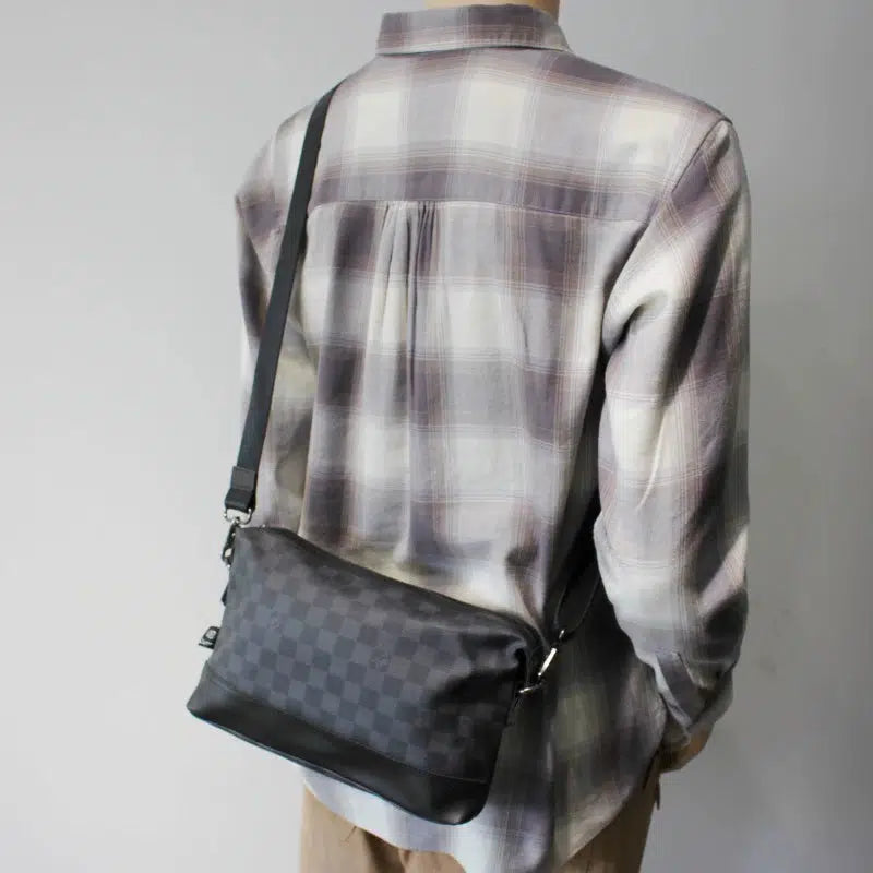 Crossbody Plaid Shoulder Bag