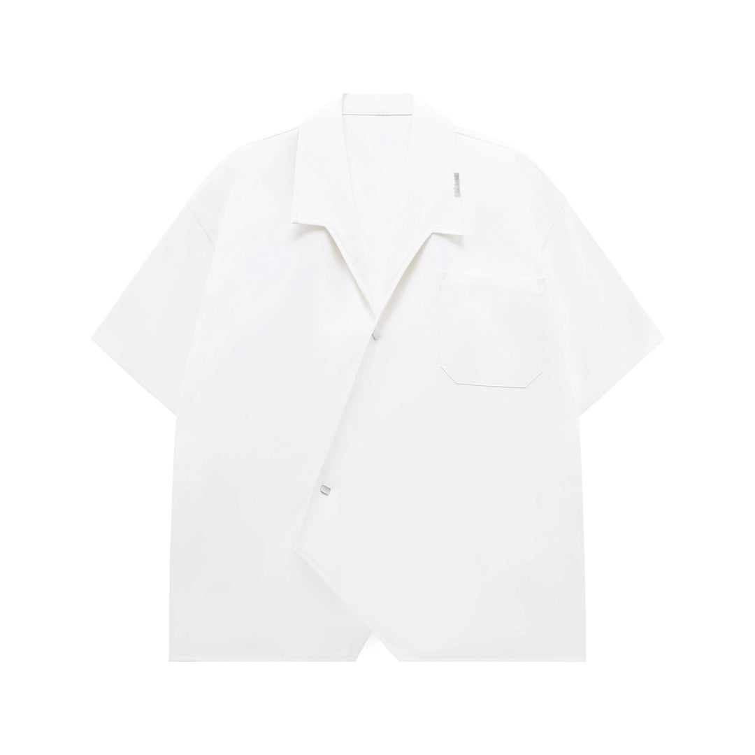 Cuban Collar Short Sleeve Shirt