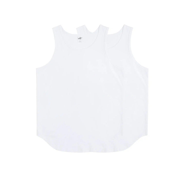 Curved Solid Color Sleeveless Vest