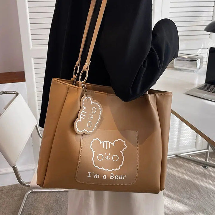 Cute Bear Print Design Tote Bag