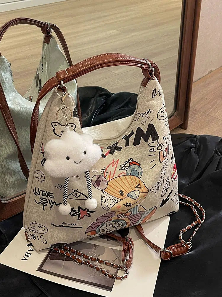 Cute Cartoon Printed Shoulder Bag