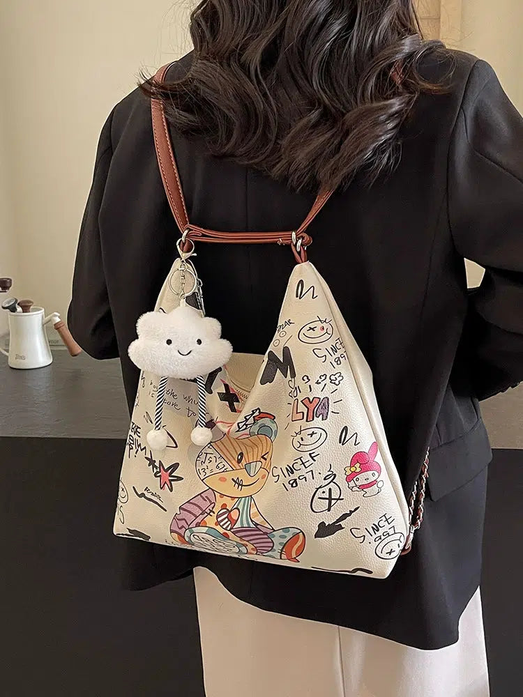 Cute Cartoon Printed Shoulder Bag