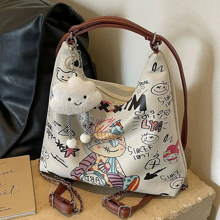 Cute Cartoon Printed Shoulder Bag