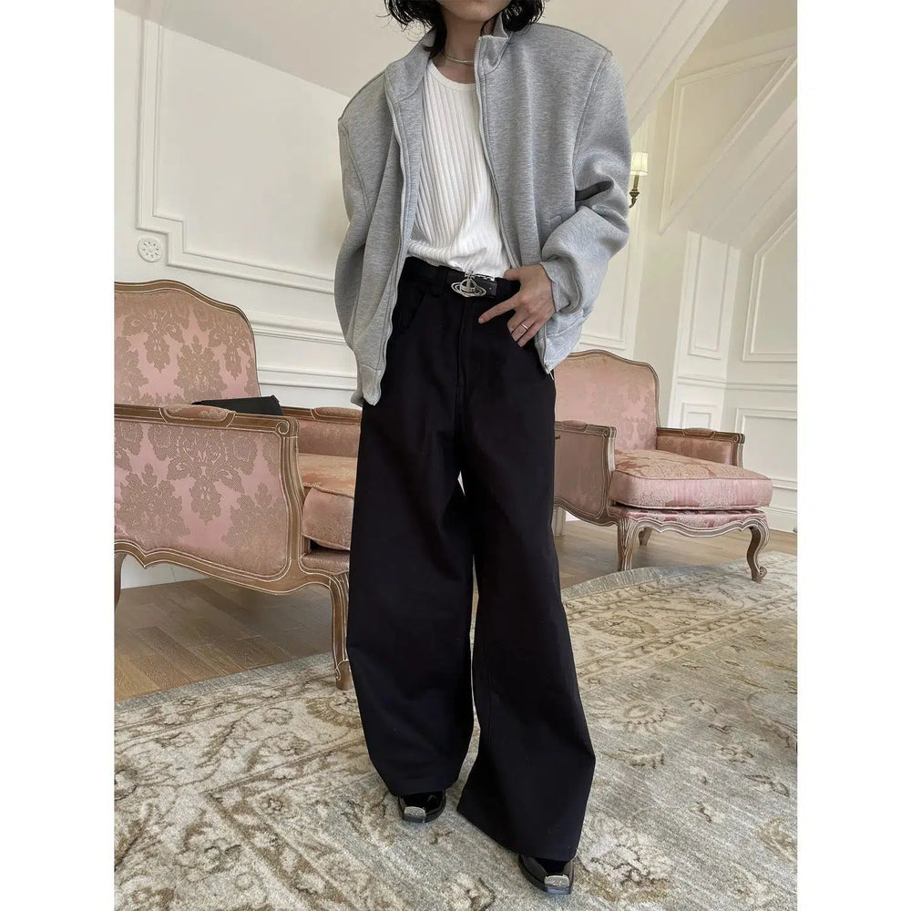 Cutting Stacked Wide-Leg Pants