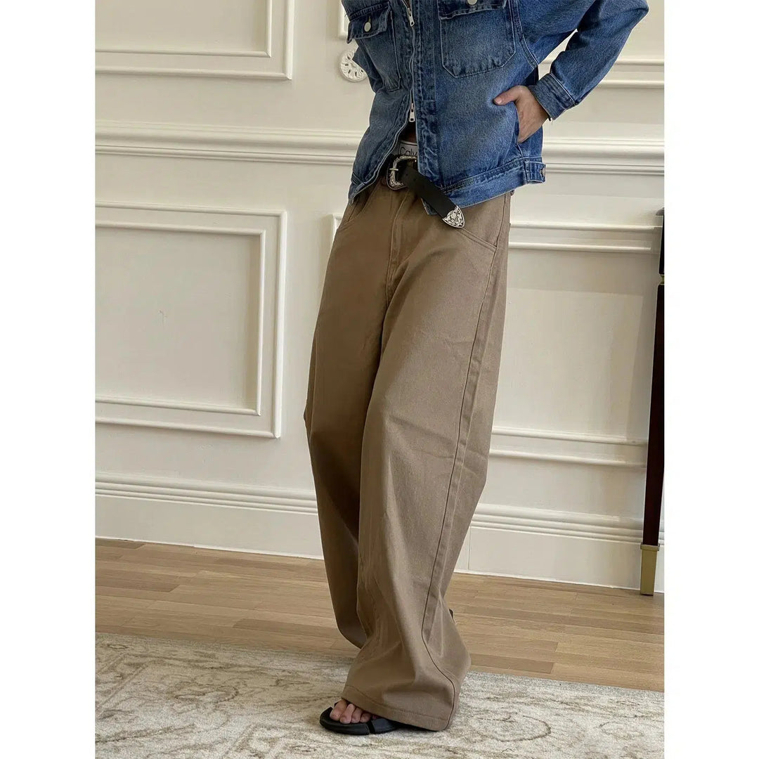 Cutting Stacked Wide-Leg Pants