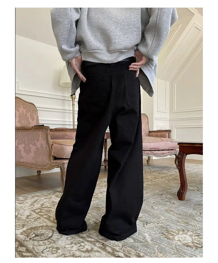 Cutting Stacked Wide-Leg Pants