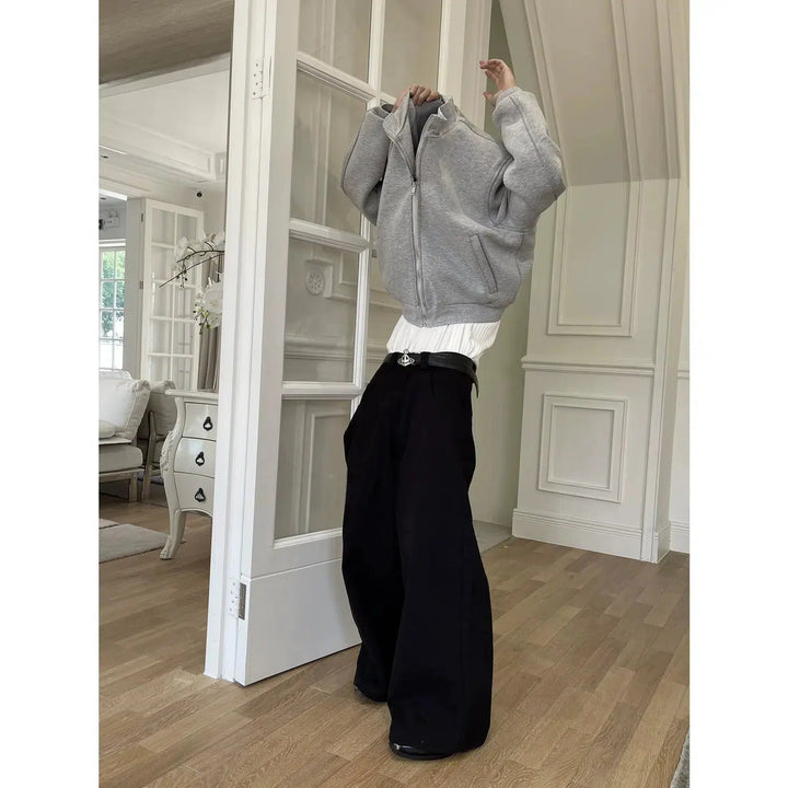 Cutting Stacked Wide-Leg Pants