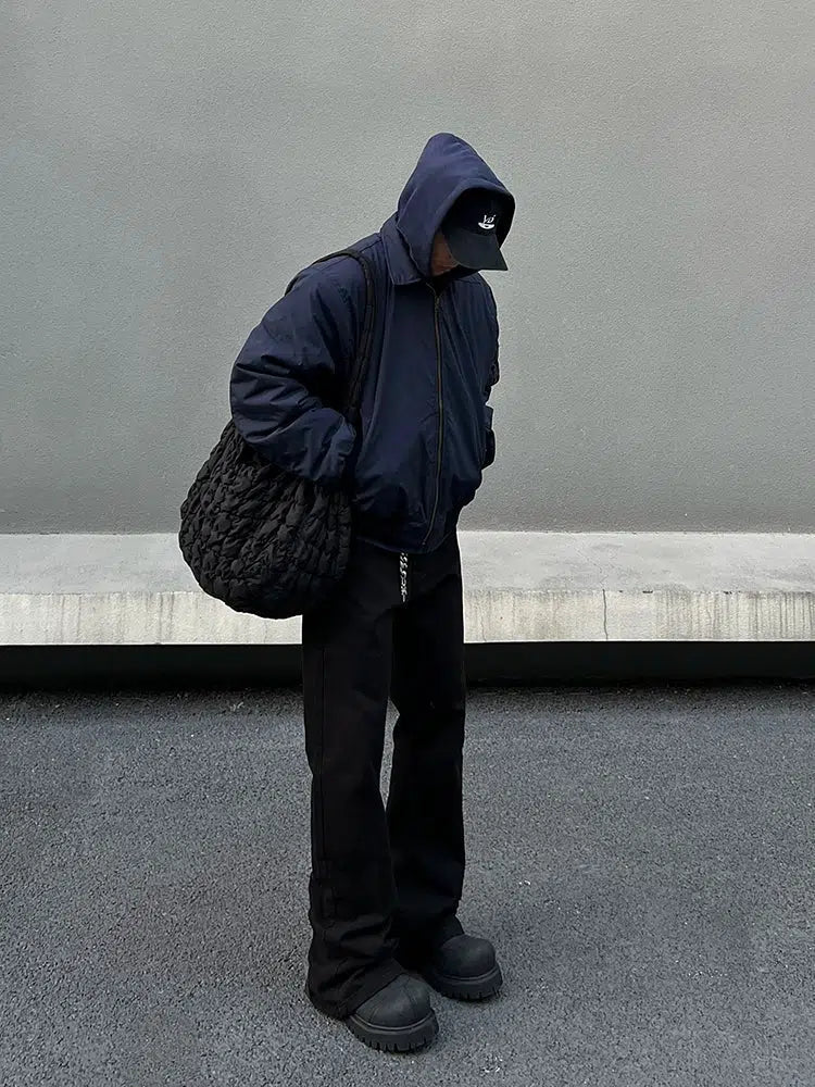 Dark Blue Zip-Up Jacket