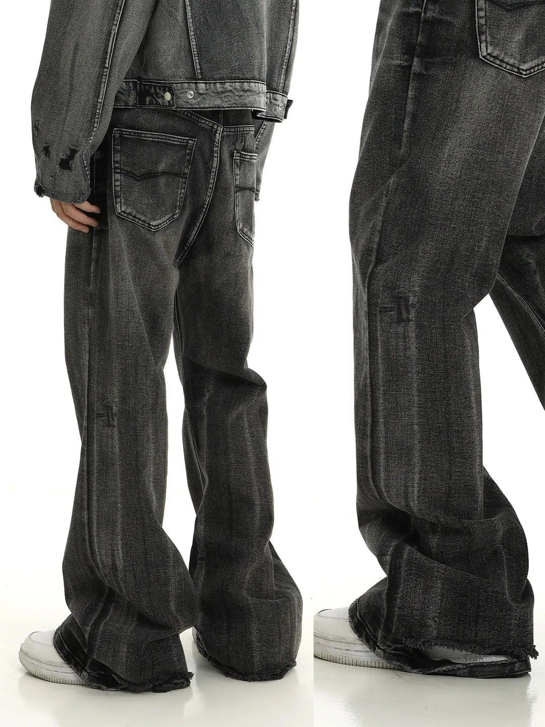 Dark Grey Flared Jeans