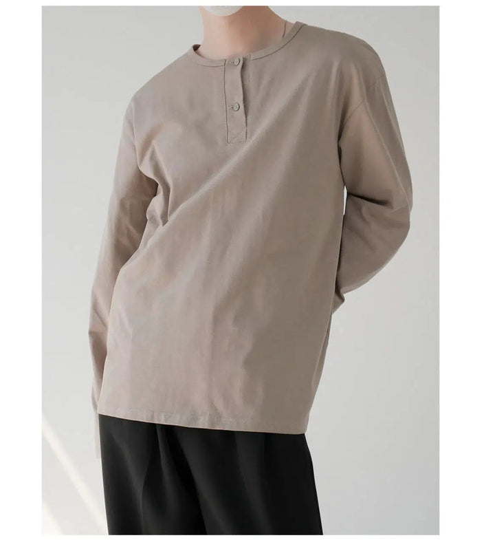 Dazionsed Long-Sleeve Henley Pullover