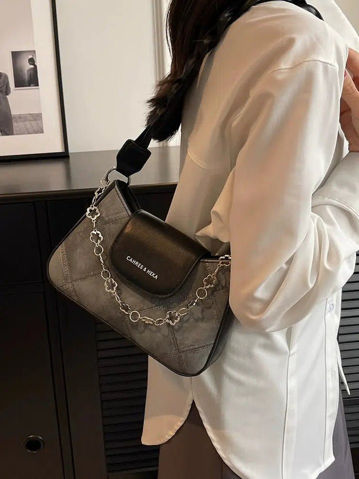 Denim Chain Shoulder Bag