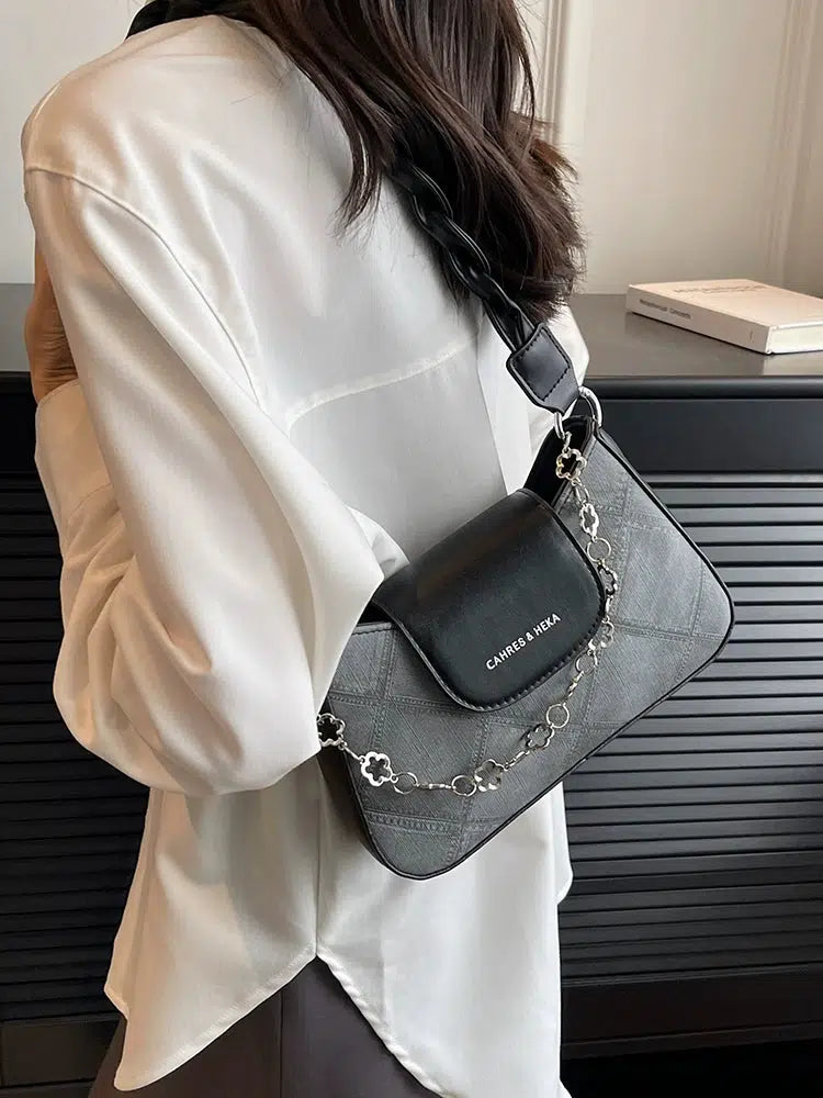 Denim Chain Shoulder Bag