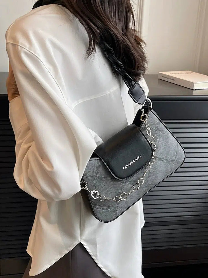 Denim Chain Shoulder Bag