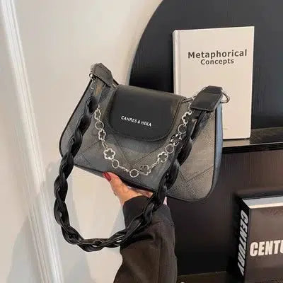 Denim Chain Shoulder Bag