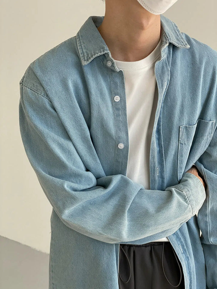 Denim Denim Long-sleeved Shirt