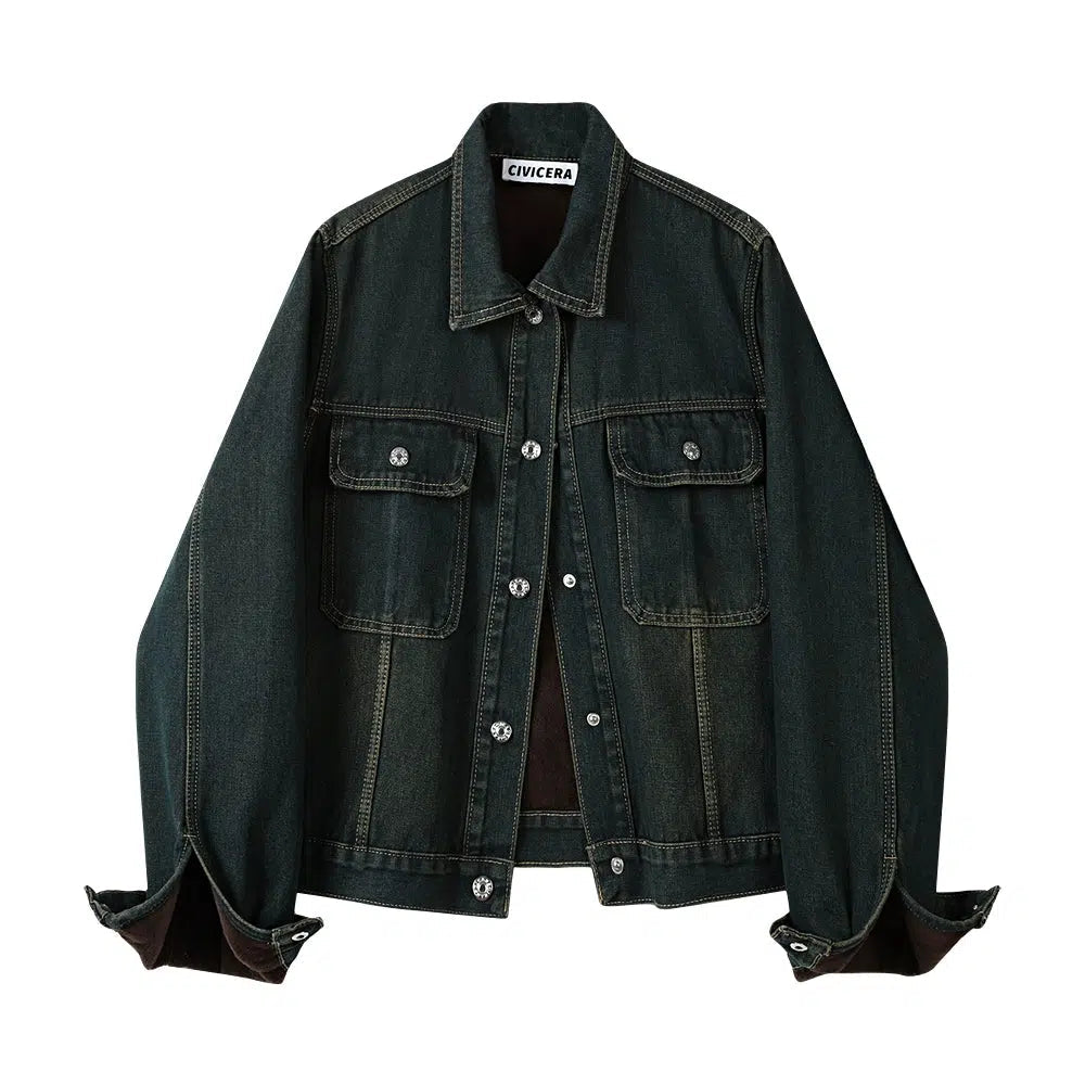 Button Front Denim Jacket