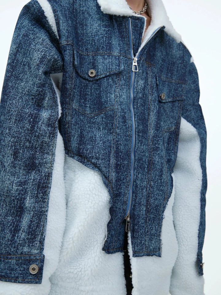 Two-piece Denim Patchwork Jacket