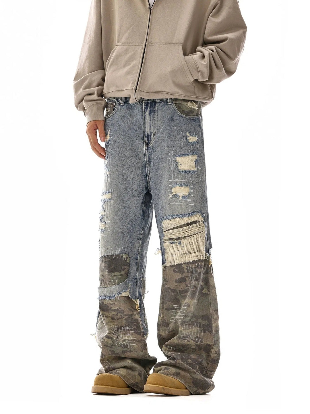 Camouflage Patchwork Jeans