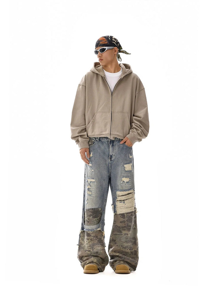 Camouflage Patchwork Jeans