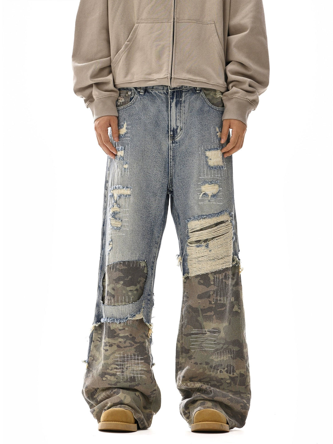 Camouflage Patchwork Jeans