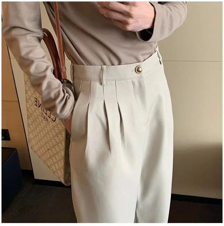 Double-Breasted Suit Wide-Leg Pants Set