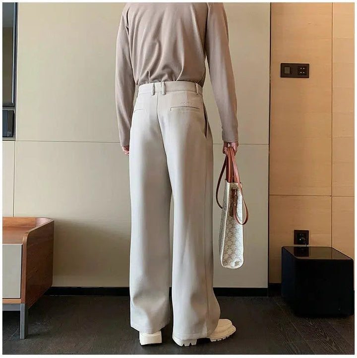 Double-Breasted Suit Wide-Leg Pants Set