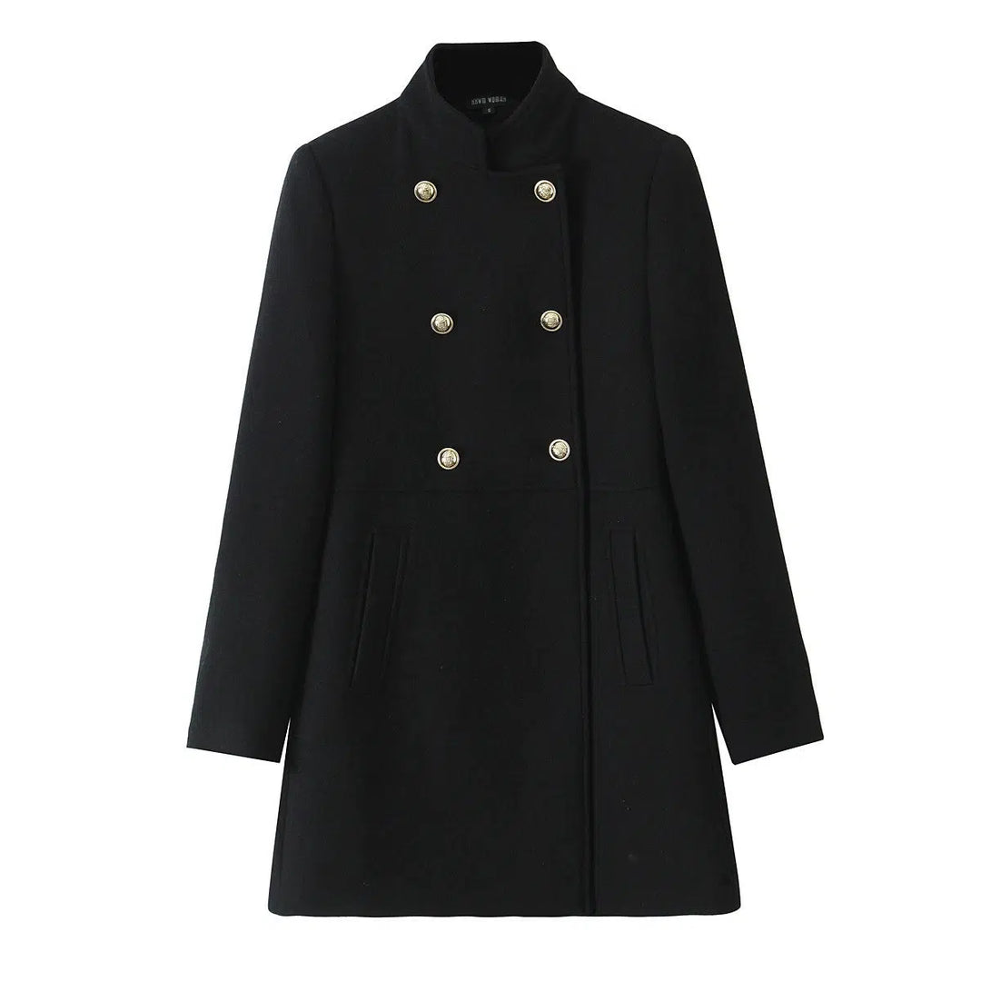 Double-Breasted Wool Coat