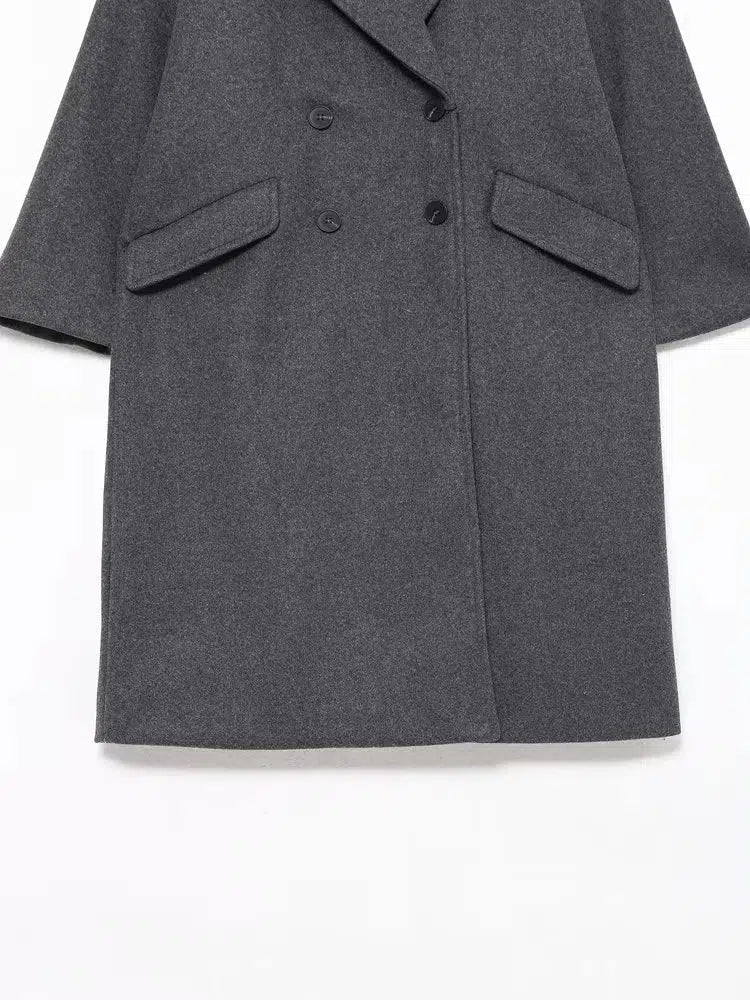 Double-Breasted Wool Coat