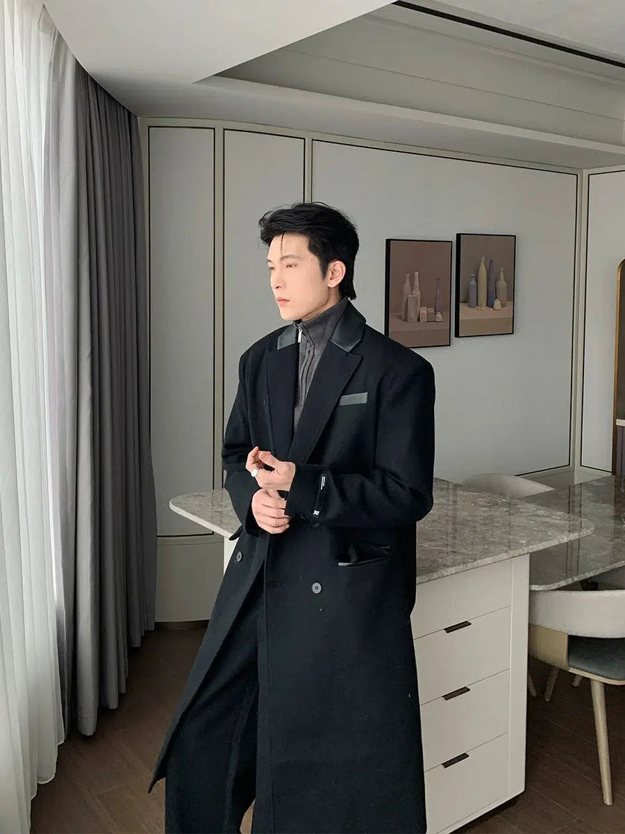 Double Breasted Wool Suit Coat