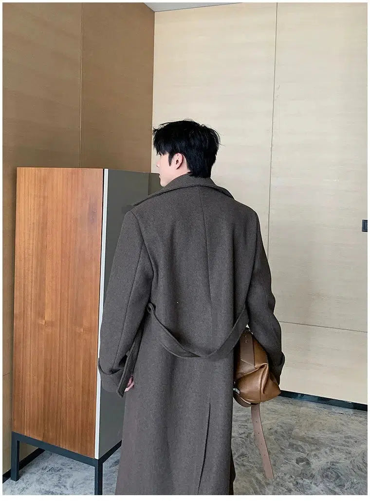 Double-Breasted Woolen Coat