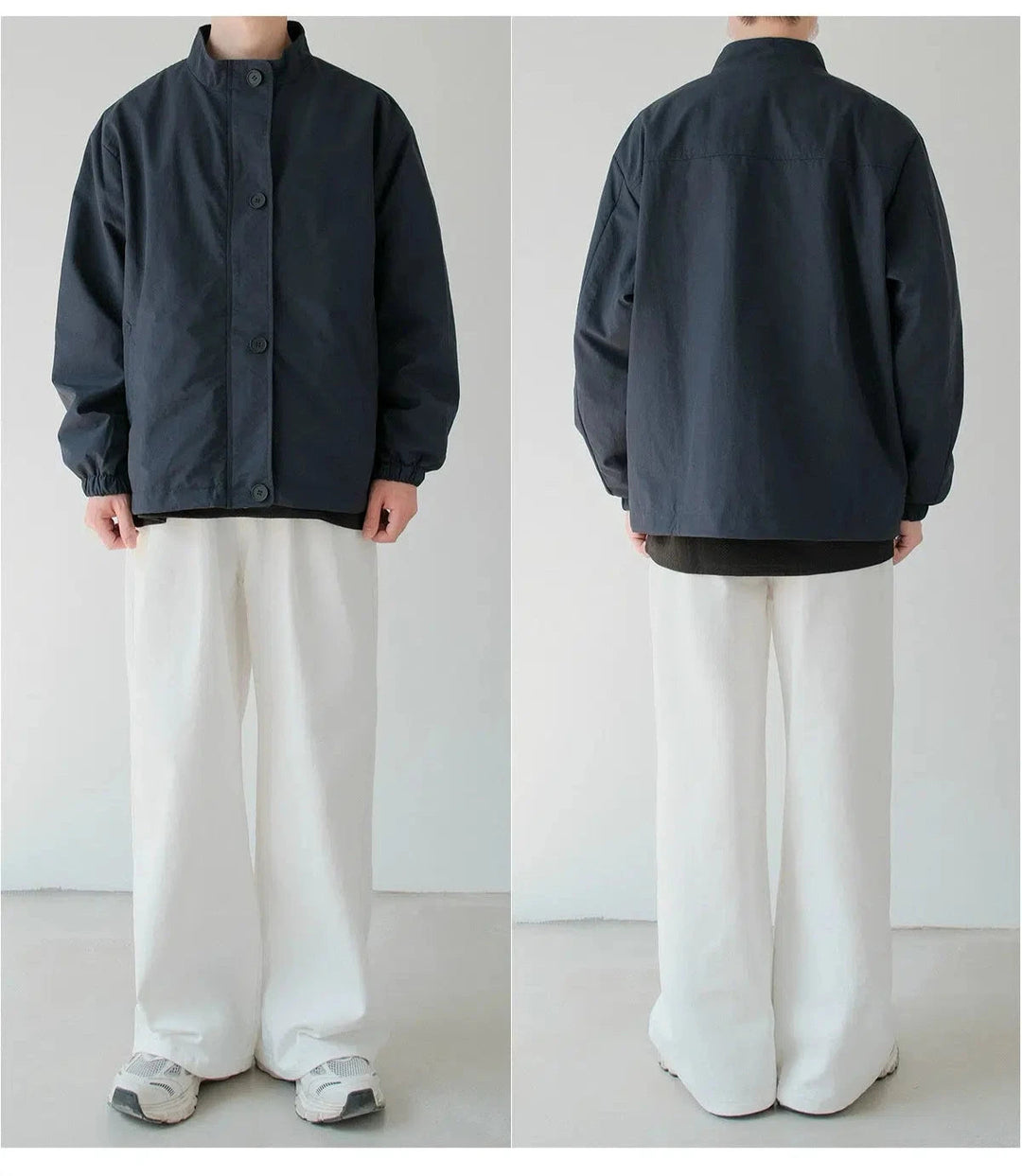 Double-Fronted Stand-up Collar Jacket