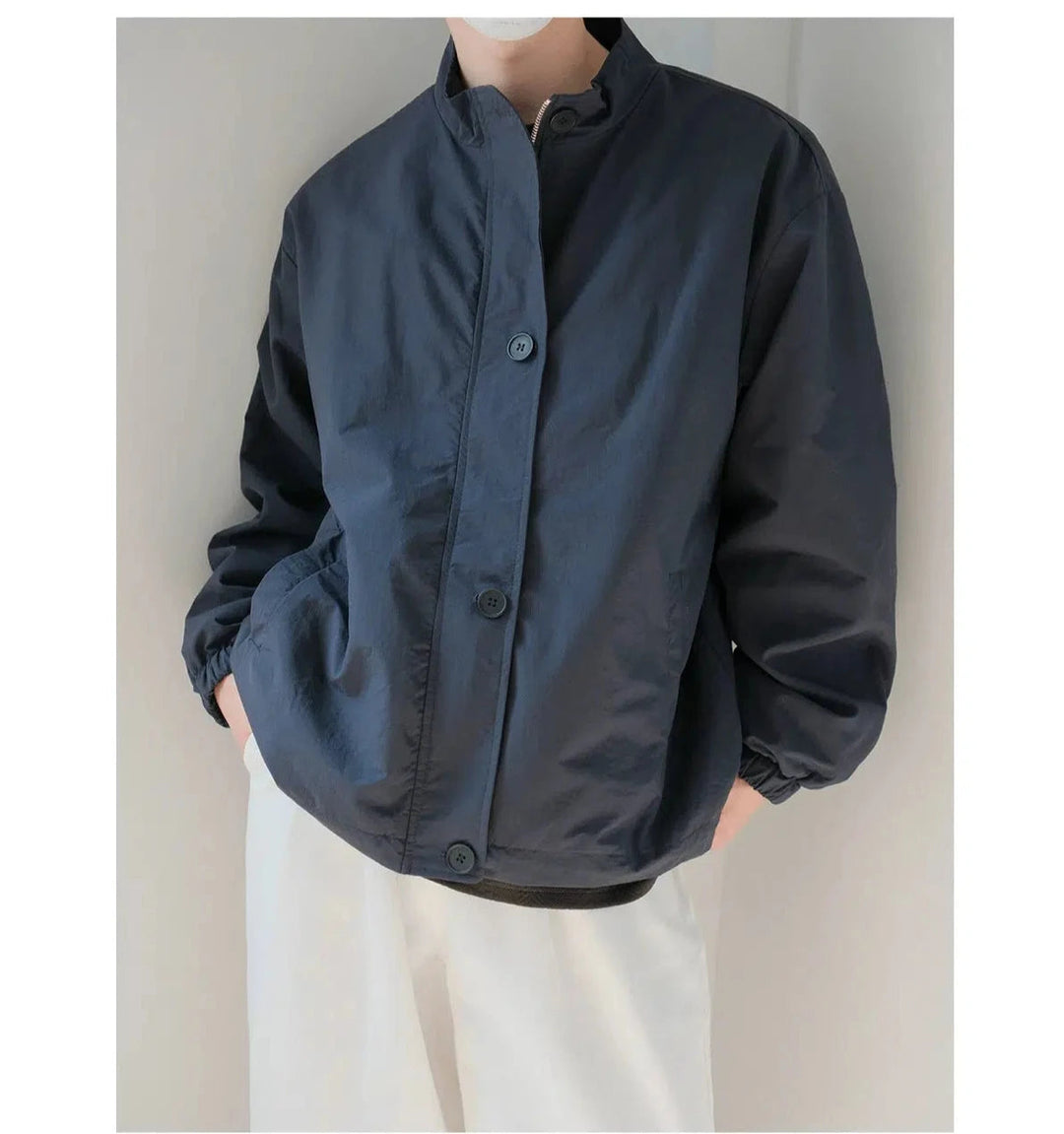 Double-Fronted Stand-up Collar Jacket