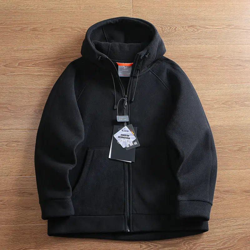 Double-sided Polar Fleece Hooded Sweatshirt