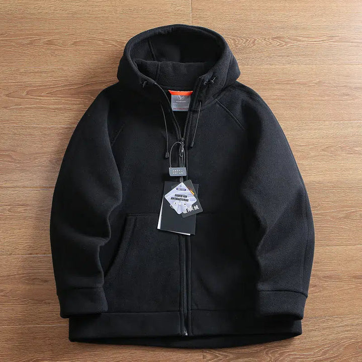 Double-sided Polar Fleece Hooded Sweatshirt