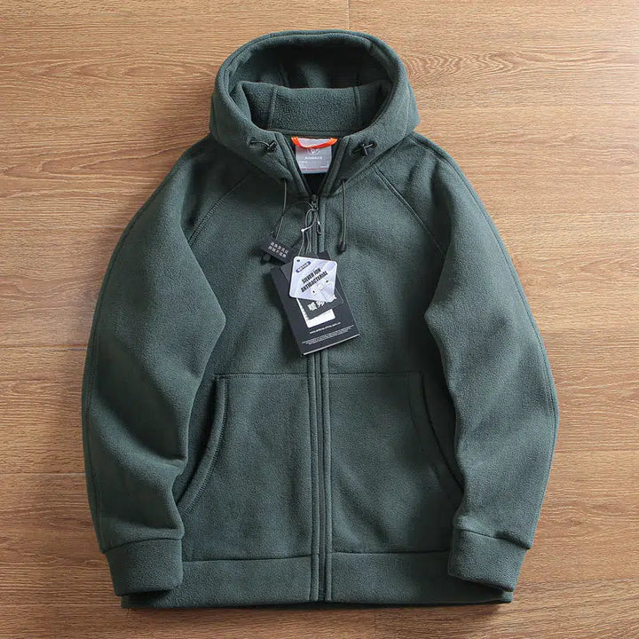 Double-sided Polar Fleece Hooded Sweatshirt