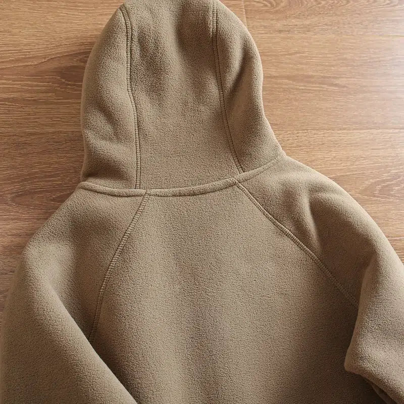 Double-sided Polar Fleece Hooded Sweatshirt