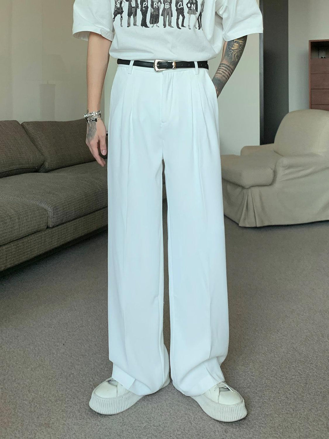 Drape Casual Suit Pants