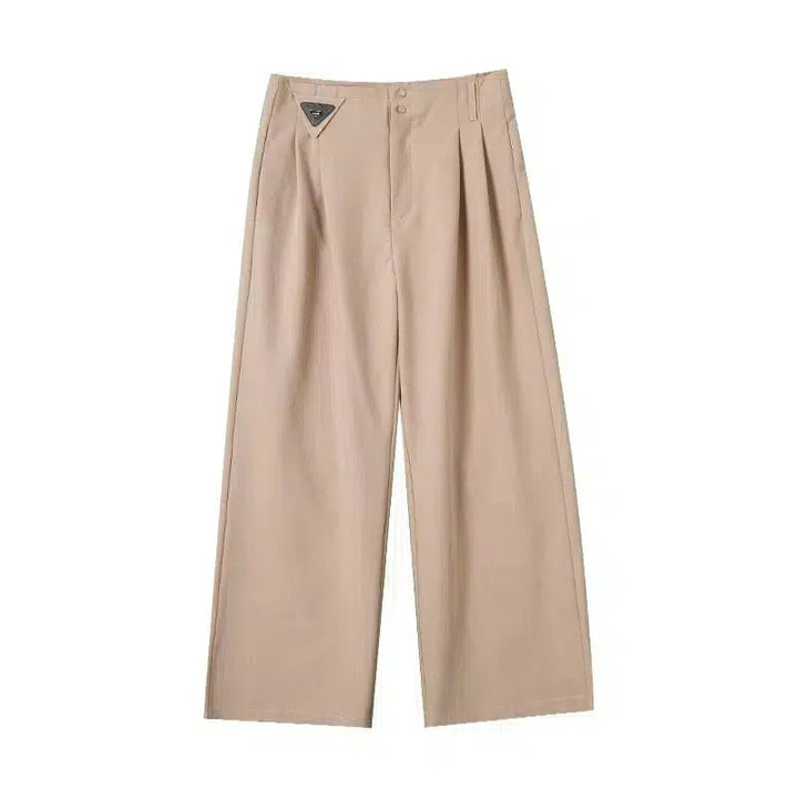 Drape High-Waist Casual Pants