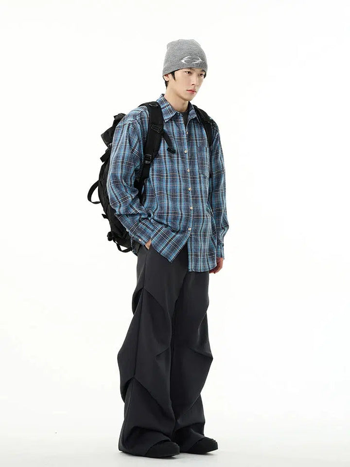 Drape Pleated Cargo Pants