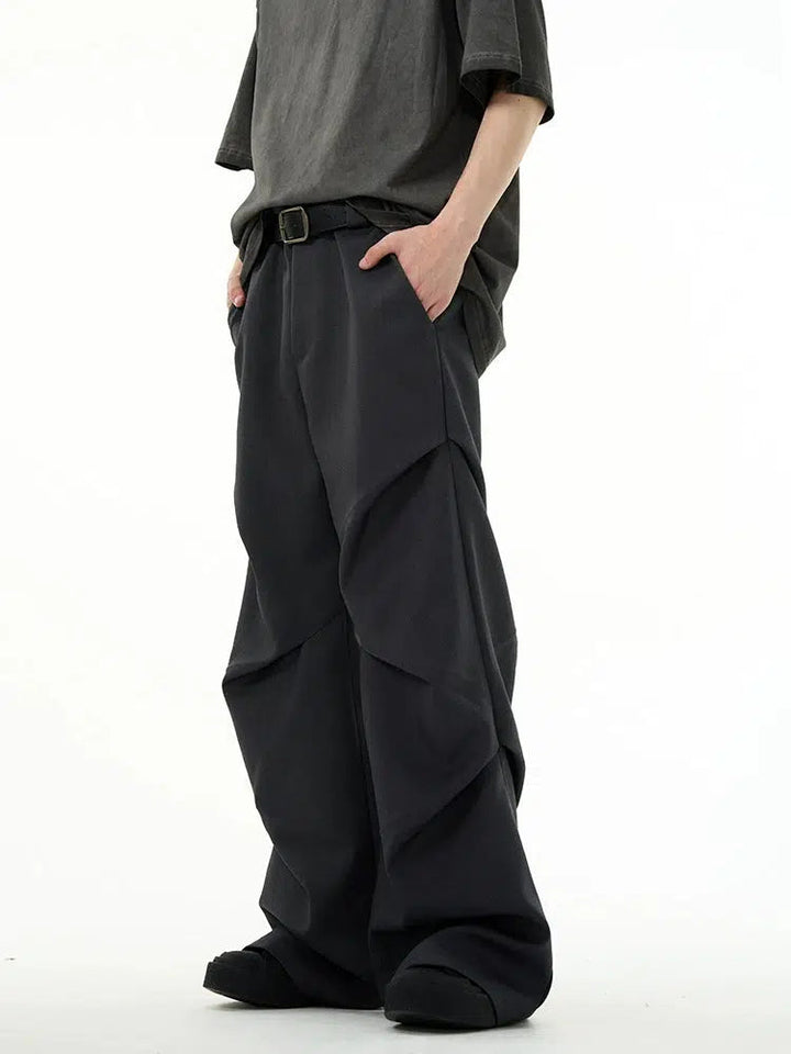 Drape Pleated Cargo Pants