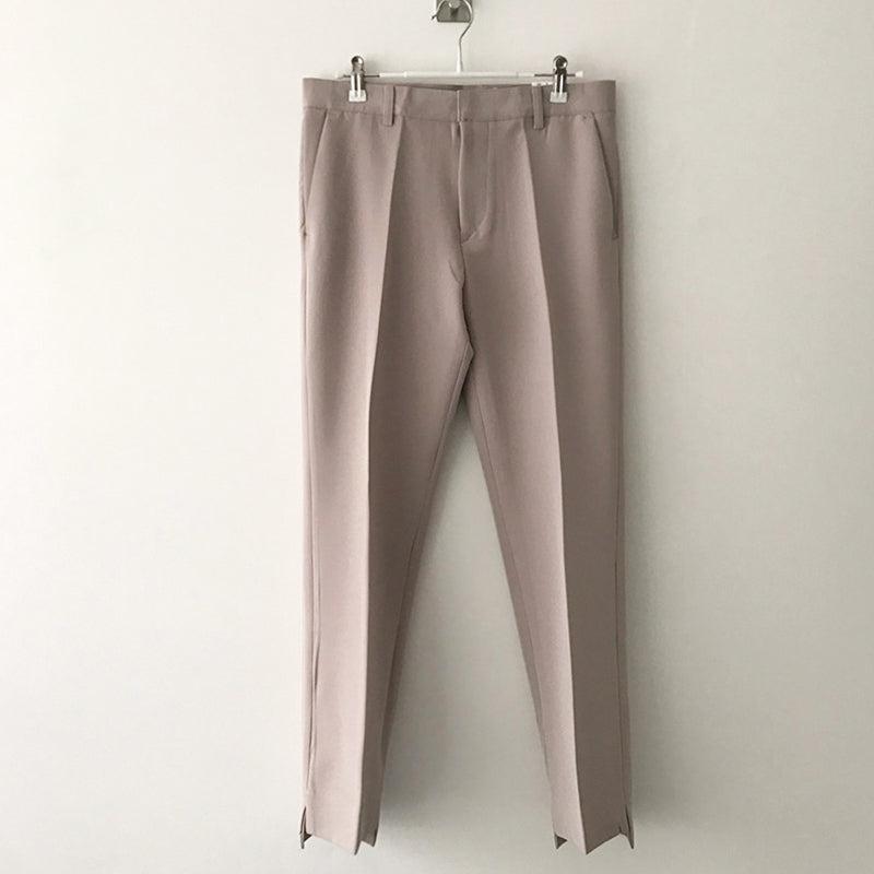 Drape Side Slit Suit Trousers