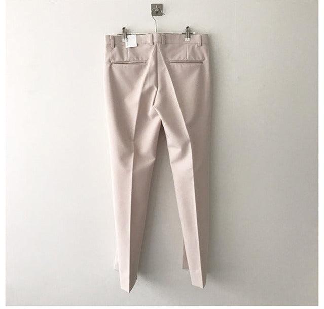 Drape Side Slit Suit Trousers