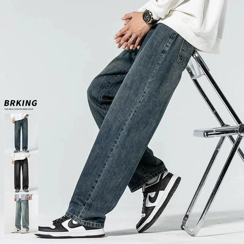 Drape Straight-leg Jeans