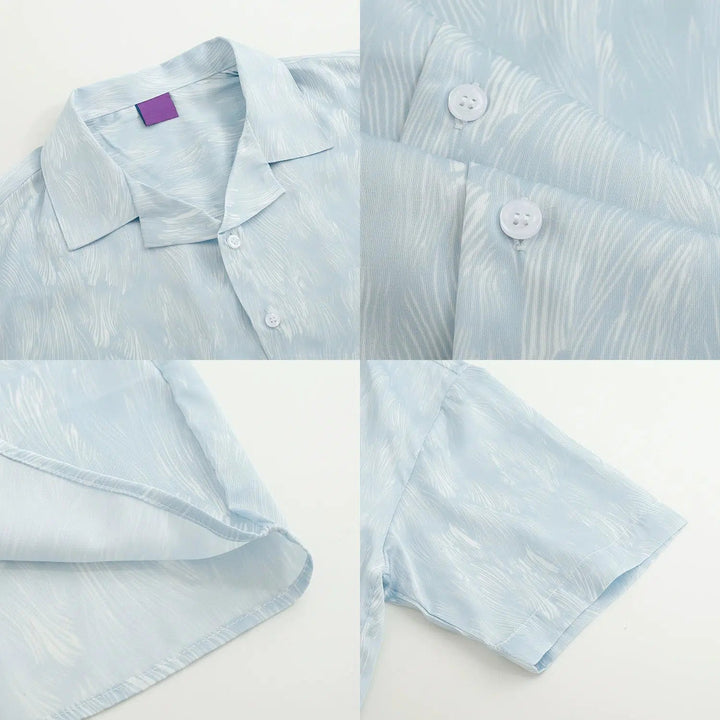 Drapey Silk Casual Half-sleeved Shirt