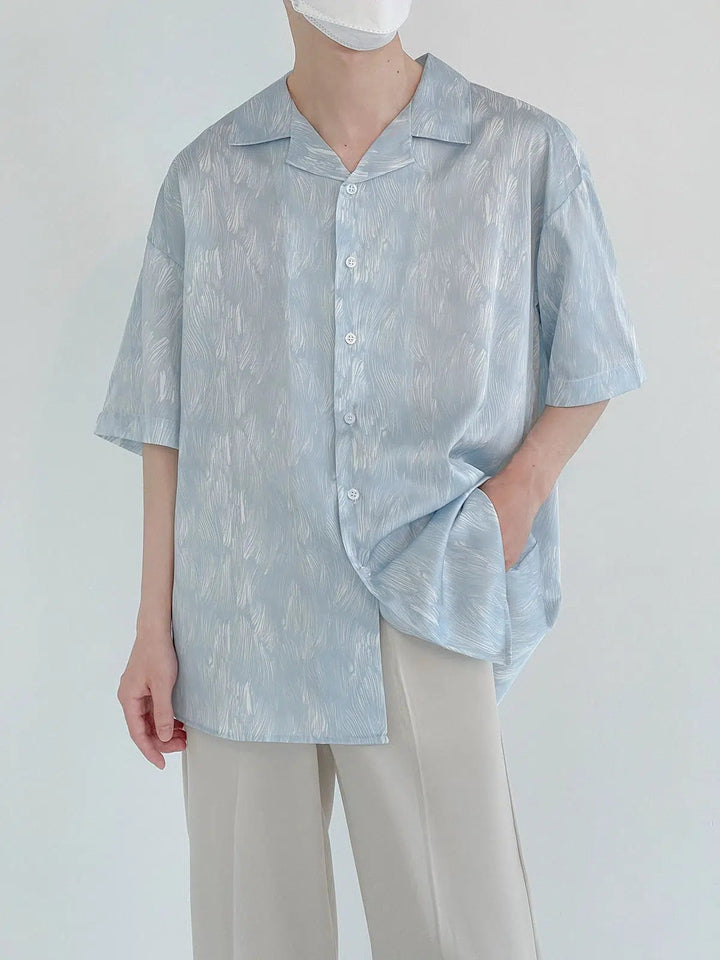 Drapey Silk Casual Half-sleeved Shirt