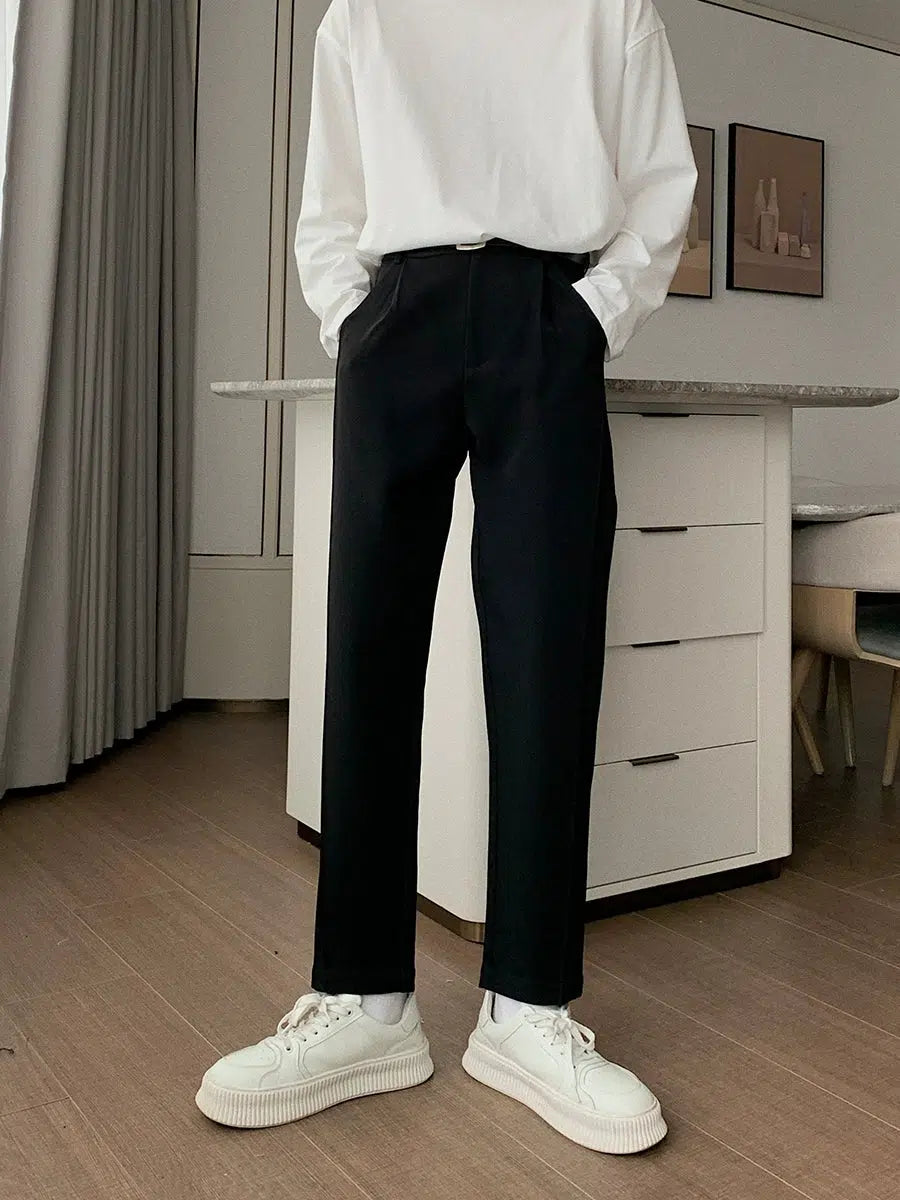 Drapey Slim Fit Casual Pants