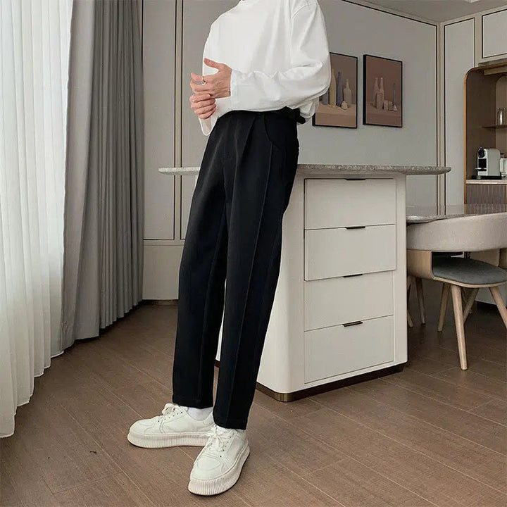 Drapey Slim Fit Casual Pants